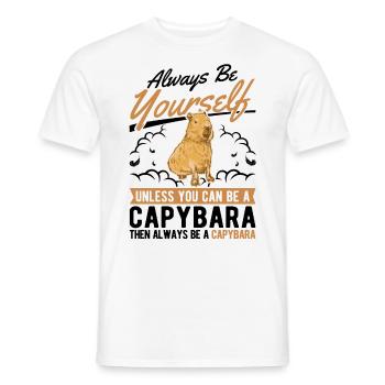 Soyez toujours vous-même Capybara Wasserschwein - T-shirt homme - blanc - Devant - AI Model Male 178 dark (178cm)