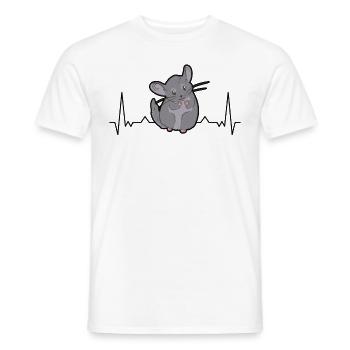 Chinchilla Herzschlag - Männer T-Shirt - Weiß - Vorne - AI Model Male 178 dark (178cm)