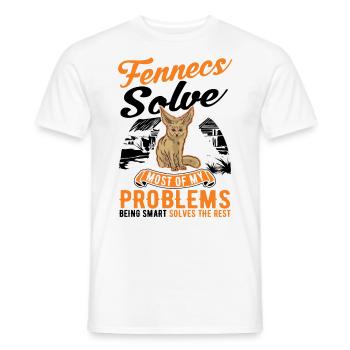Fennec Gift Desert Fox Fennec - Men's T-Shirt - white - Front - AI Model Male 178 dark (178cm)