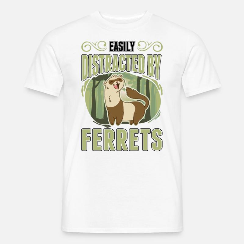 Easily distracted by Foxes Fuchs - Männer T-Shirt - Weiß