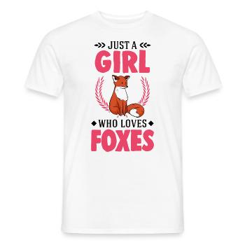 Fuchs Mädchen Geschenk - Männer T-Shirt - Weiß - Vorne - AI Model Male 178 dark (178cm)