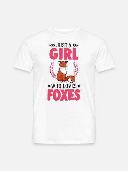 Fuchs Mädchen Geschenk - Männer T-Shirt - Weiß