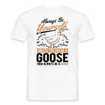 Oies Cadeau Goose Lovers Goose Éleveurs d’oies - T-shirt homme - blanc - Devant - AI Model Male 178 dark (178cm)