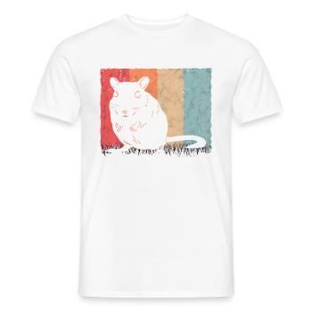 Gerbil Retro Rennratte Vintage Rennmaus - Männer T-Shirt - Weiß - Vorne - AI Model Male 178 dark (178cm)