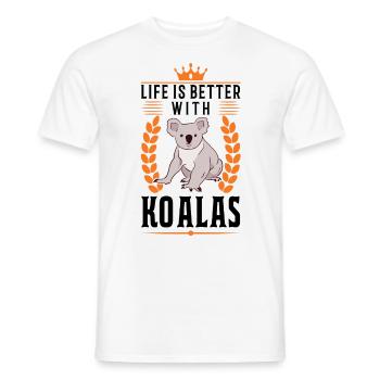 Das Leben ist besser mit einem Koala - Männer T-Shirt - Weiß - Vorne - AI Model Male 178 dark (178cm)