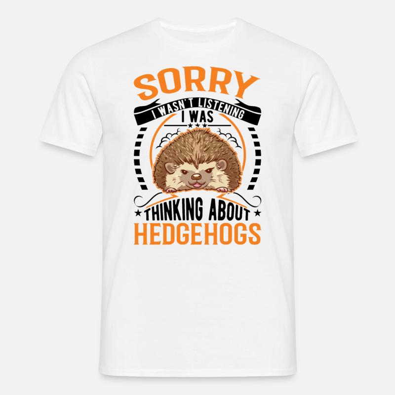 Igel Stacheligel - Männer T-Shirt - Weiß