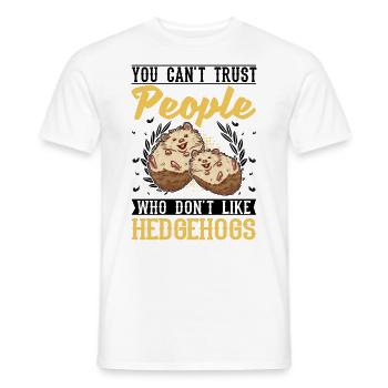 Hedgehog Gift Stacheligel - Men's T-Shirt - white - Front - AI Model Male 178 dark (178cm)