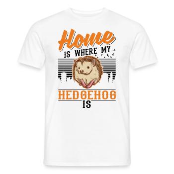 La maison est l’endroit où se trouve mon hérisson - T-shirt homme - blanc - Devant - AI Model Male 178 dark (178cm)