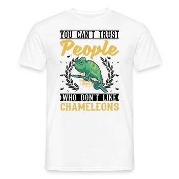 Chameleon Gift Chameleon - Men's T-Shirt - white - Front - AI Model Male 178 dark (178cm)