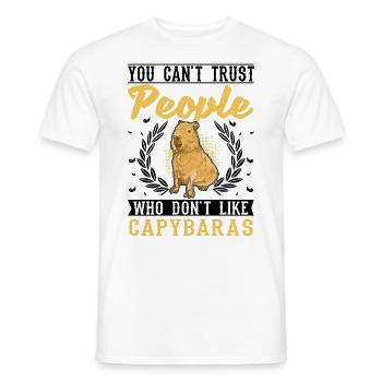 Capybara Gift Capibara - Men's T-Shirt - white - Front - AI Model Male 178 dark (178cm)