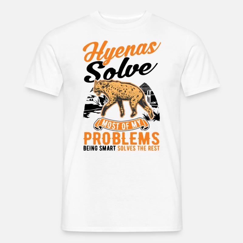 Hyäne Geschenk Erdwolf Hyena - Männer T-Shirt - Weiß