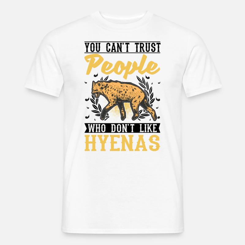 Hyäne Geschenk Erdwolf Hyena - Männer T-Shirt - Weiß