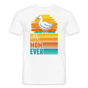 Best Goose Mom Ever Gänse Mama - Männer T-Shirt - Weiß - Vorne - AI Model Male 178 dark (178cm)