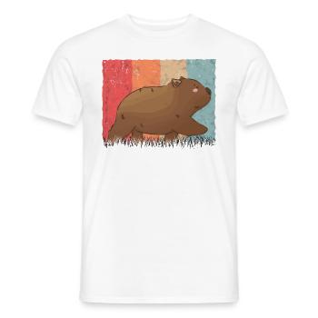 Wombat Retro, Wombat Vintage - Men's T-Shirt - white - Front - AI Model Male 178 dark (178cm)