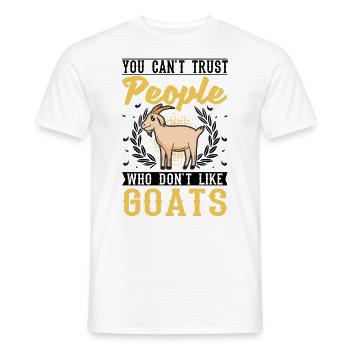 Chèvres Cadeau Chèvre Hôte Chèvre - T-shirt homme - blanc - Devant - AI Model Male 178 dark (178cm)