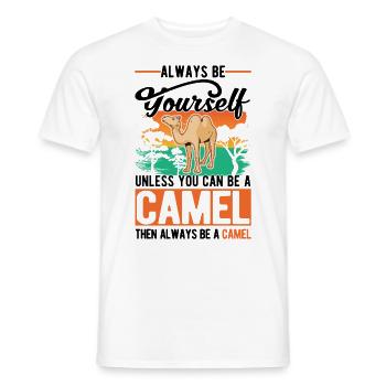Always be yourself Camel Big Camel Camel - Men's T-Shirt - white - Front - AI Model Male 178 dark (178cm)