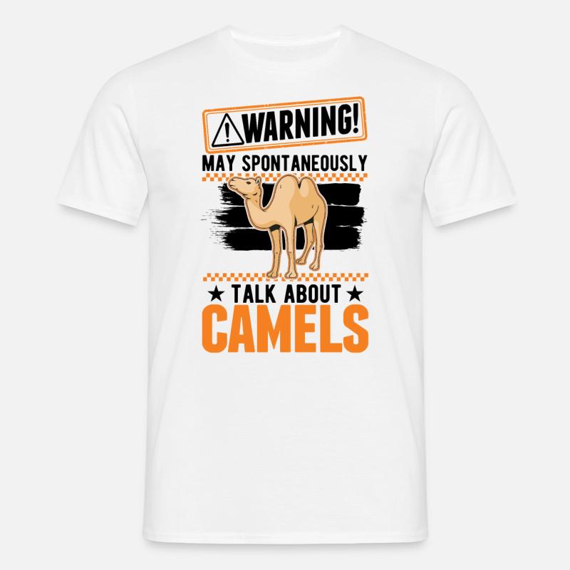 Warnung Kamel Dromedar Camel Großkamel - Männer T-Shirt - Weiß