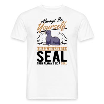 Seal Gift Sea Lion Seal Sea Lion - Men's T-Shirt - white - Front - AI Model Male 178 dark (178cm)