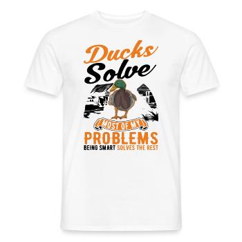 Duck Gift Duck Duck Breeder - Men's T-Shirt - white - Front - AI Model Male 178 dark (178cm)