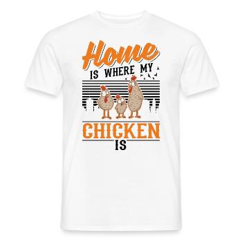 Poulets Home Farmer Poulet - T-shirt homme - blanc - Devant - AI Model Male 178 dark (178cm)