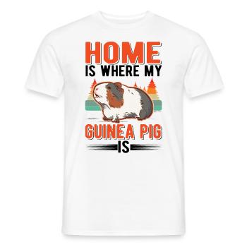 Guinea pigs at home Guinea Pig - Men's T-Shirt - white - Front - AI Model Male 178 dark (178cm)