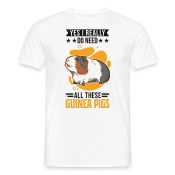 Cochon d’Inde Cadeau Cochon d’Inde - T-shirt homme - blanc - Devant - AI Model Male 178 dark (178cm)