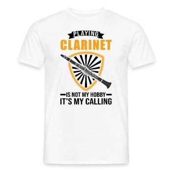 Clarinettes Hobby Clarinettiste Clarinettiste - T-shirt homme - blanc - Devant - AI Model Male 178 dark (178cm)