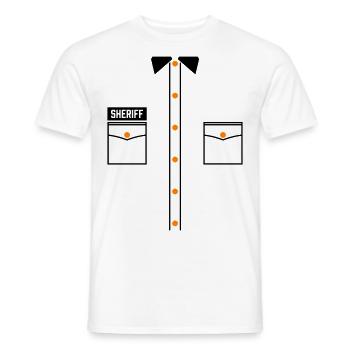 Sheriff - Männer T-Shirt - Weiß - Vorne - AI Model Male 178 dark (178cm)