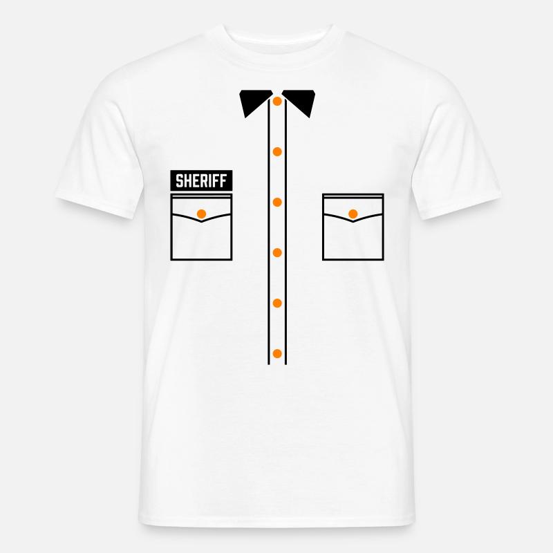 Sheriff - Männer T-Shirt - Weiß
