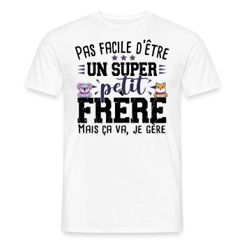 Petit Frère Koala Rox Cadeau Bébé Garçon Famille - T-shirt homme - blanc - Devant - AI Model Male 178 dark (178cm)