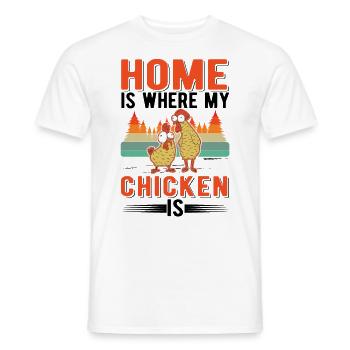 Poulets Home Farmer Poulet - T-shirt homme - blanc - Devant - AI Model Male 178 dark (178cm)