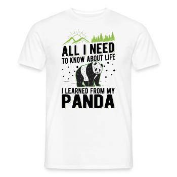 Panda Gift Bamboo Panda Bear - Men's T-Shirt - white - Front - AI Model Male 178 dark (178cm)
