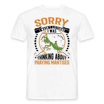 Gottesanbeterin Mantis Fangschrecke - Männer T-Shirt - Weiß - Vorne - AI Model Male 178 dark (178cm)
