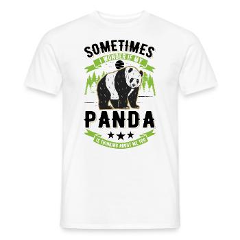 Panda Lover Panda Bear Gift - Men's T-Shirt - white - Front - AI Model Male 178 dark (178cm)