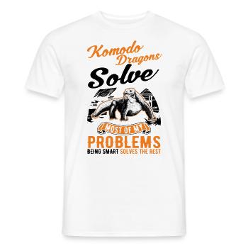 Dragon de Komodo Moniteur de dragon de Komodo Dragon de Komodo Dragon de Komodo - T-shirt homme - blanc - Devant - AI Model Male 178 dark (178cm)