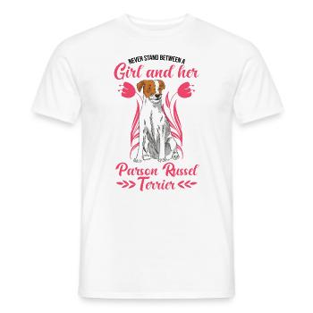 Parson Russell Terrier Girl - Men's T-Shirt - white - Front - AI Model Male 178 dark (178cm)