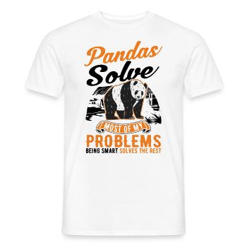 Panda Lover Panda Bear Gift - Men's T-Shirt - white - Front - AI Model Male 178 dark (178cm)