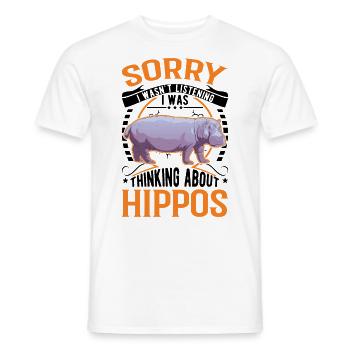 Hippo Cadeau Hippo Hippo Hippo - T-shirt homme - blanc - Devant - AI Model Male 178 dark (178cm)