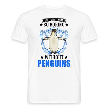 Pinguin Penguin Kaiserpinguin Gelbaugenpinguin - Männer T-Shirt - Weiß - Vorne - AI Model Male 178 dark (178cm)