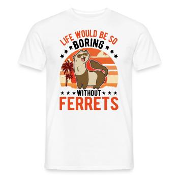 Ferret lover Ferret Gift - Men's T-Shirt - white - Front - AI Model Male 178 dark (178cm)