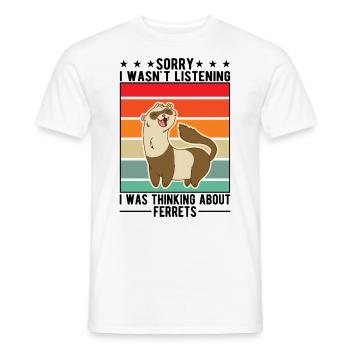 Ferret lover Ferret Gift - Men's T-Shirt - white - Front - AI Model Male 178 dark (178cm)