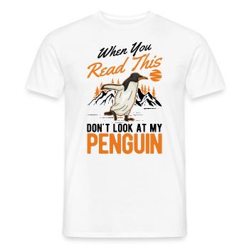 Pinguin Penguin Kaiserpinguin Gelbaugenpinguin - Männer T-Shirt - Weiß - Vorne - AI Model Male 178 dark (178cm)