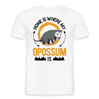 Zuhause is wo mein Opossum ist Possum - Männer T-Shirt - Weiß - Vorne - AI Model Male 178 dark (178cm)