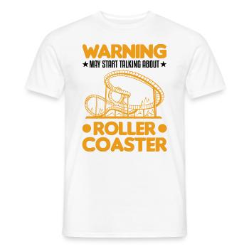 Roller coaster roller coaster warning - Men's T-Shirt - white - Front - AI Model Male 178 dark (178cm)