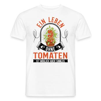 Ein Leben ohne Tomaten ist möglich Aber sinnlos - Männer T-Shirt - Weiß - Vorne - AI Model Male 178 dark (178cm)