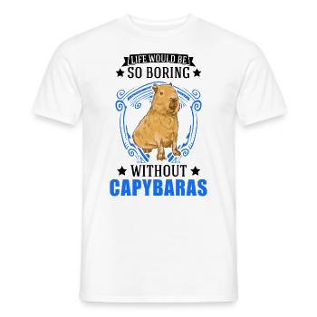 Capybara Gift Capibara capybara - Men's T-Shirt - white - Front - AI Model Male 178 dark (178cm)