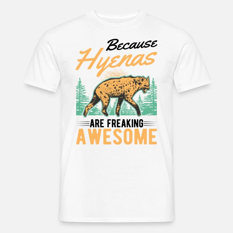 Hyäne Geschenk Erdwolf Hyena - Männer T-Shirt - Weiß