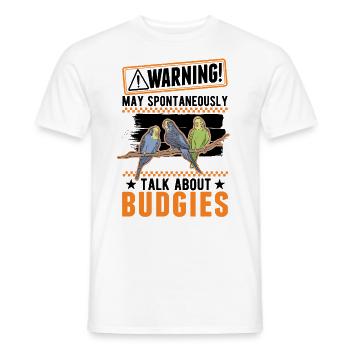 Wellensittich Geschenk Welli Nymphensittich - Männer T-Shirt - Weiß - Vorne - AI Model Male 178 dark (178cm)