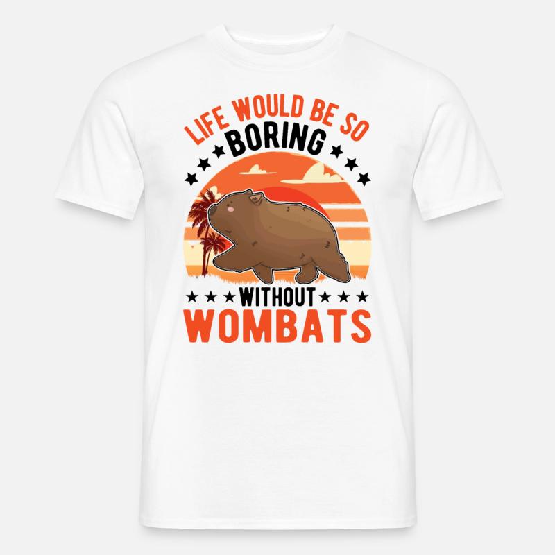 Australischer Wombat - Männer T-Shirt - Weiß