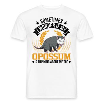 Opossum Cadeau Marsupial Opossum - T-shirt homme - blanc - Devant - AI Model Male 178 dark (178cm)
